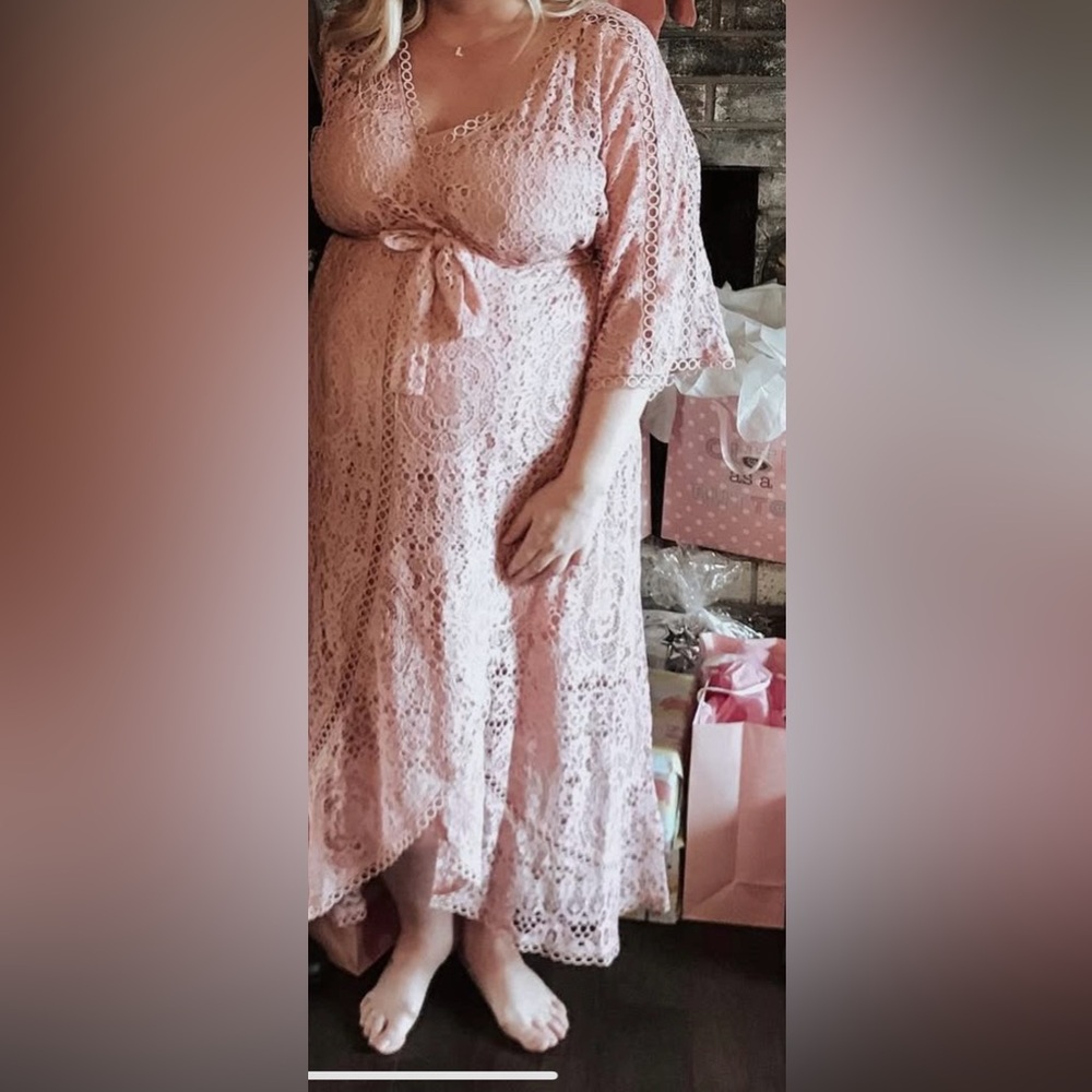 Lace wrap dress